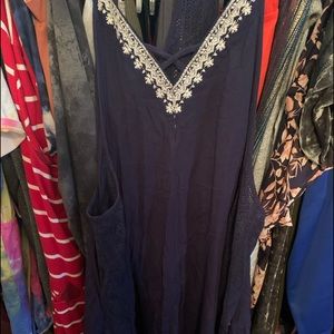 Blue handkerchief beach dress